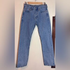 Levi’s 505 Blue Light Medium Wash 100% Cotton Jeans Size 30 X 34 Unisex Levis